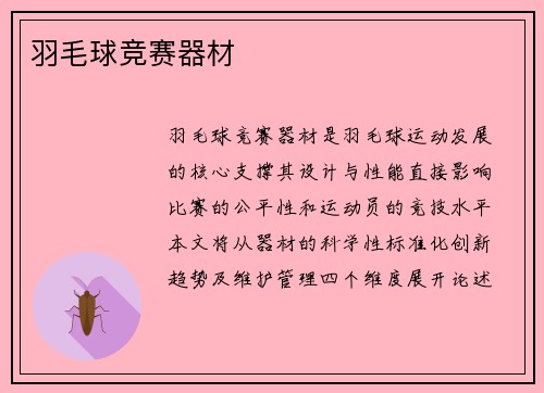 羽毛球竞赛器材